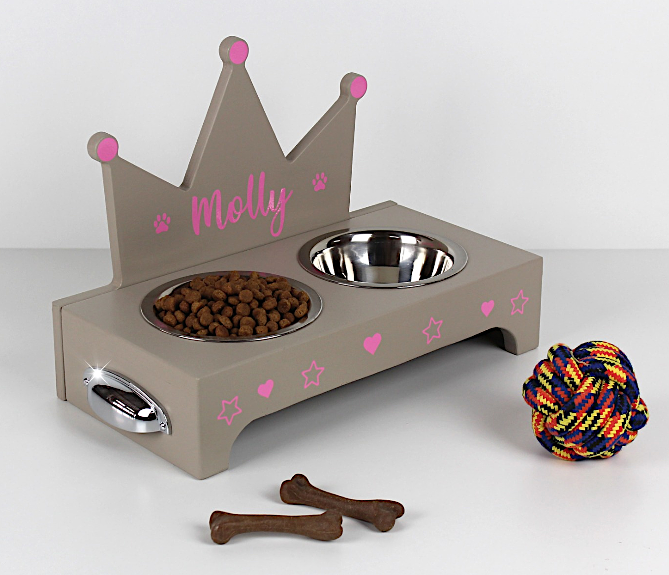 Portaciotole per cani gatti in legno personalizzate