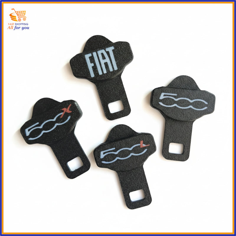 Ganci per cintura di sicurezza personalizzati con logo Fiat e Fiat 500.