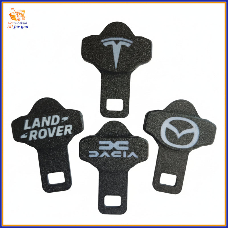 Ganci per cintura di sicurezza personalizzati con loghi Volkswagen, Toyota, Kia e Jeep.