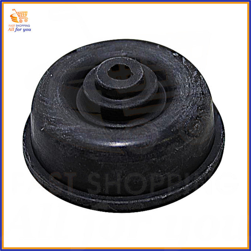 Membrana in gomma di ricambio nera, a forma di cupola con un foro centrale, per pompa o pistola dissaldante delle stazioni ZD-915 e ZD-917. L'immagine include il logo 'FAST SHOPPING All for you' e l'etichetta 'GARANZIA ITALIA'.