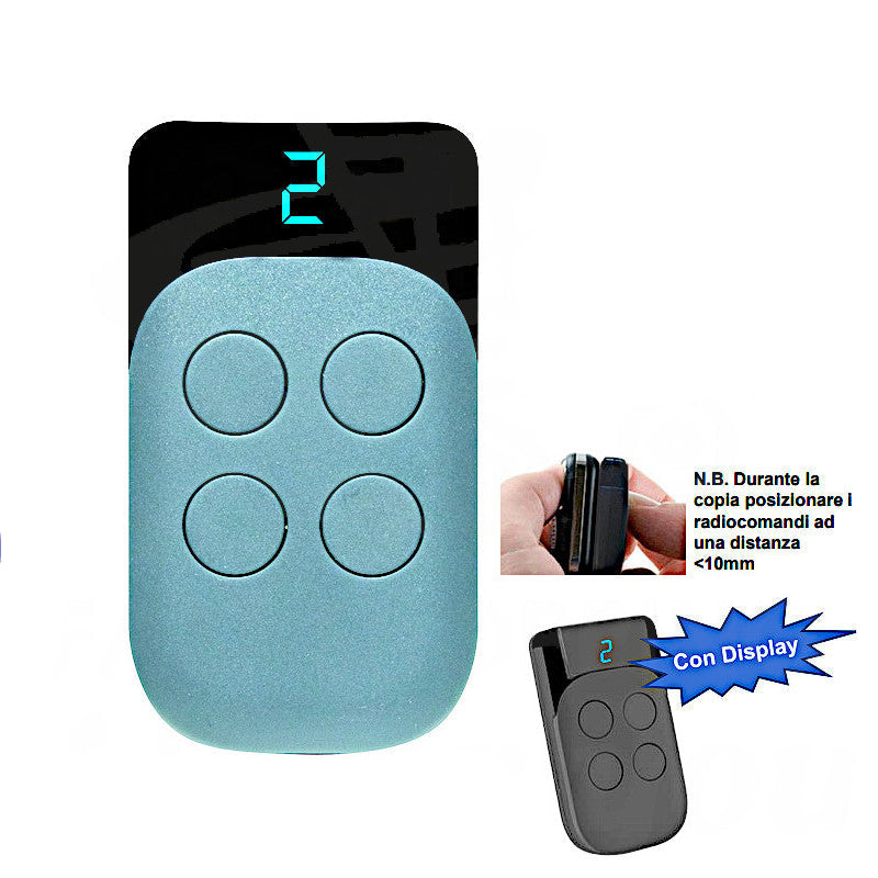 Radiocomando 2in1 per cancello compatibile BFT Mitto 433 MHz