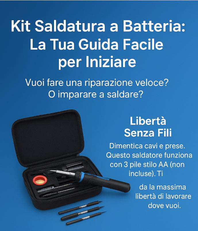 Kit Saldatura a Stagno a Batteria per Principianti