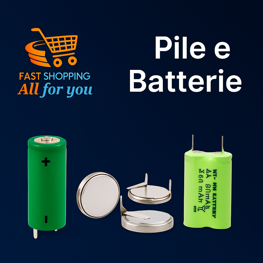 Immagine promozionale per batterie ricaricabili a saldare CR2032, CR2450 e celle Ni-MH da 3 e 4 celle - Fast Shopping All for you