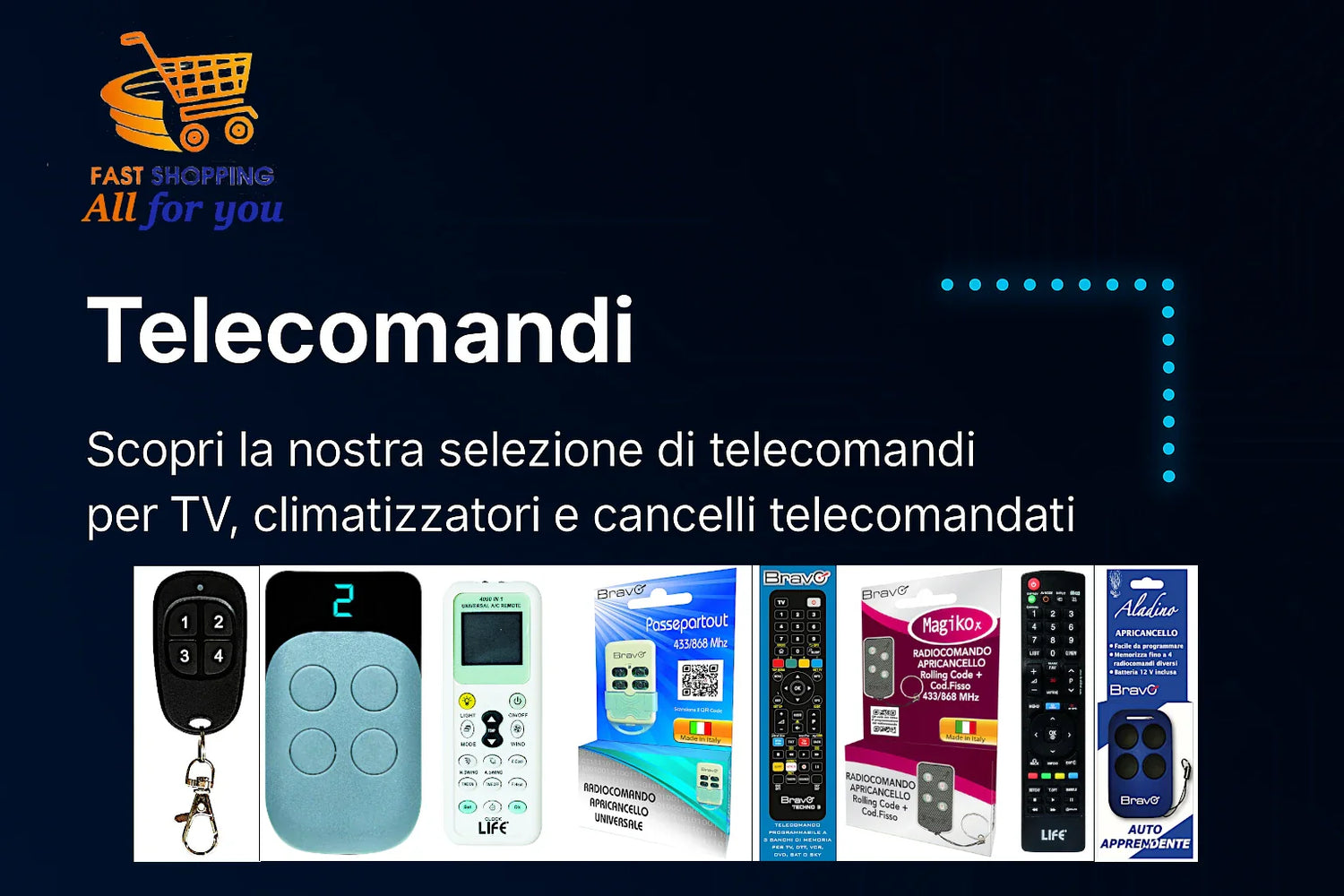 Telecomandi universali per TV, climatizzatori e cancelli automatici - compatibili e facili da programmare