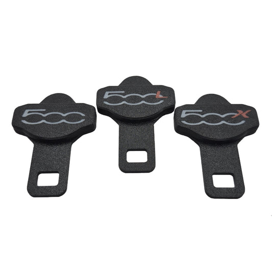 Ganci per cintura di sicurezza personalizzati con logo Fiat 500.