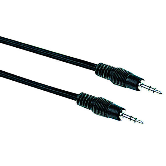 Cavo audio jack 3,5 mm stereo maschio maschio da 5 metri nero per collegamento cuffie e casse