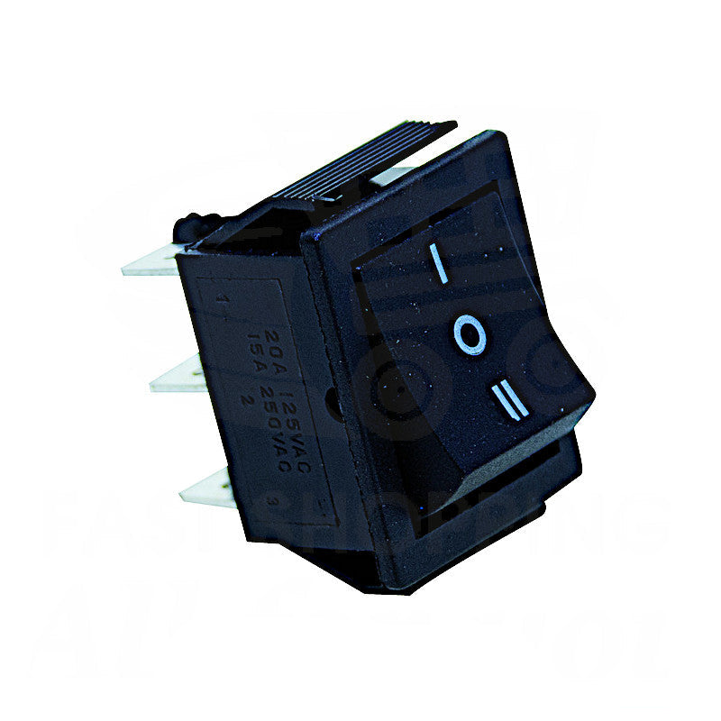 Commutatore a bilanciere 1-0-2 bipolare 20A con Faston 6.3mm