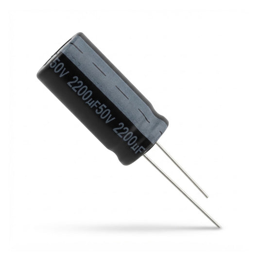 Condensatore elettrolitico radiale polarizzato Samwha 2200 microfarad 50V 105 gradi 16x36mm per circuiti elettronici
