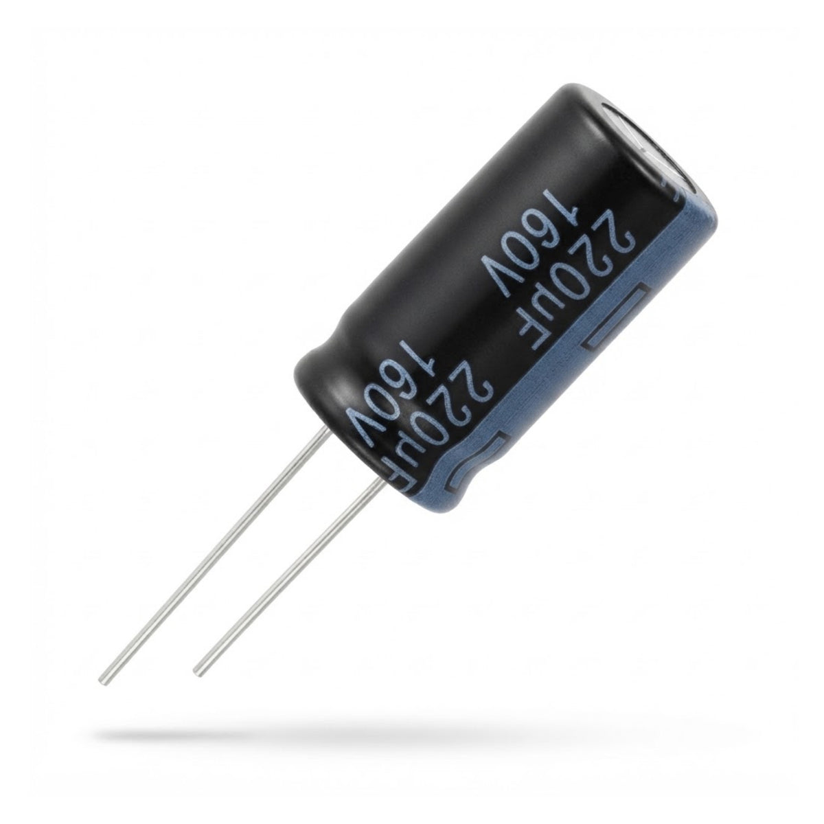 Condensatore elettrolitico radiale polarizzato Samwha 220 microfarad 160V 105 gradi 16x36mm per circuiti ad alta tensione