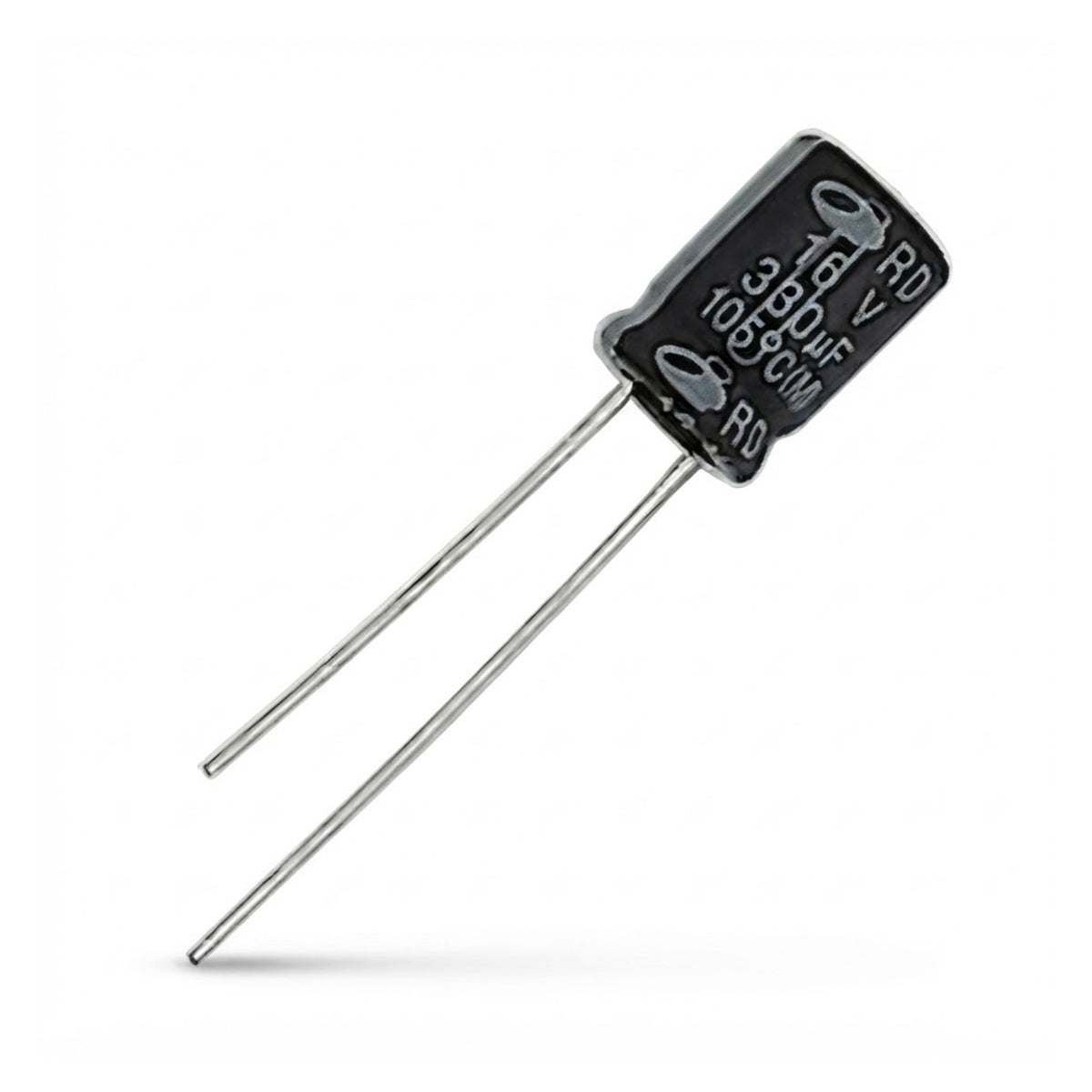 Condensatore elettrolitico radiale polarizzato Samwha 330 microfarad 16V 105 gradi 8x11mm per circuiti elettronici