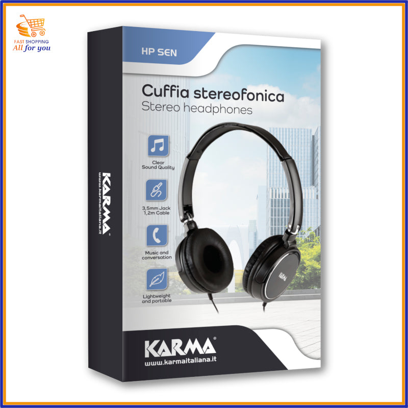 Scatola originale del prodotto Karma HP SEN con specifiche tecniche visibili.