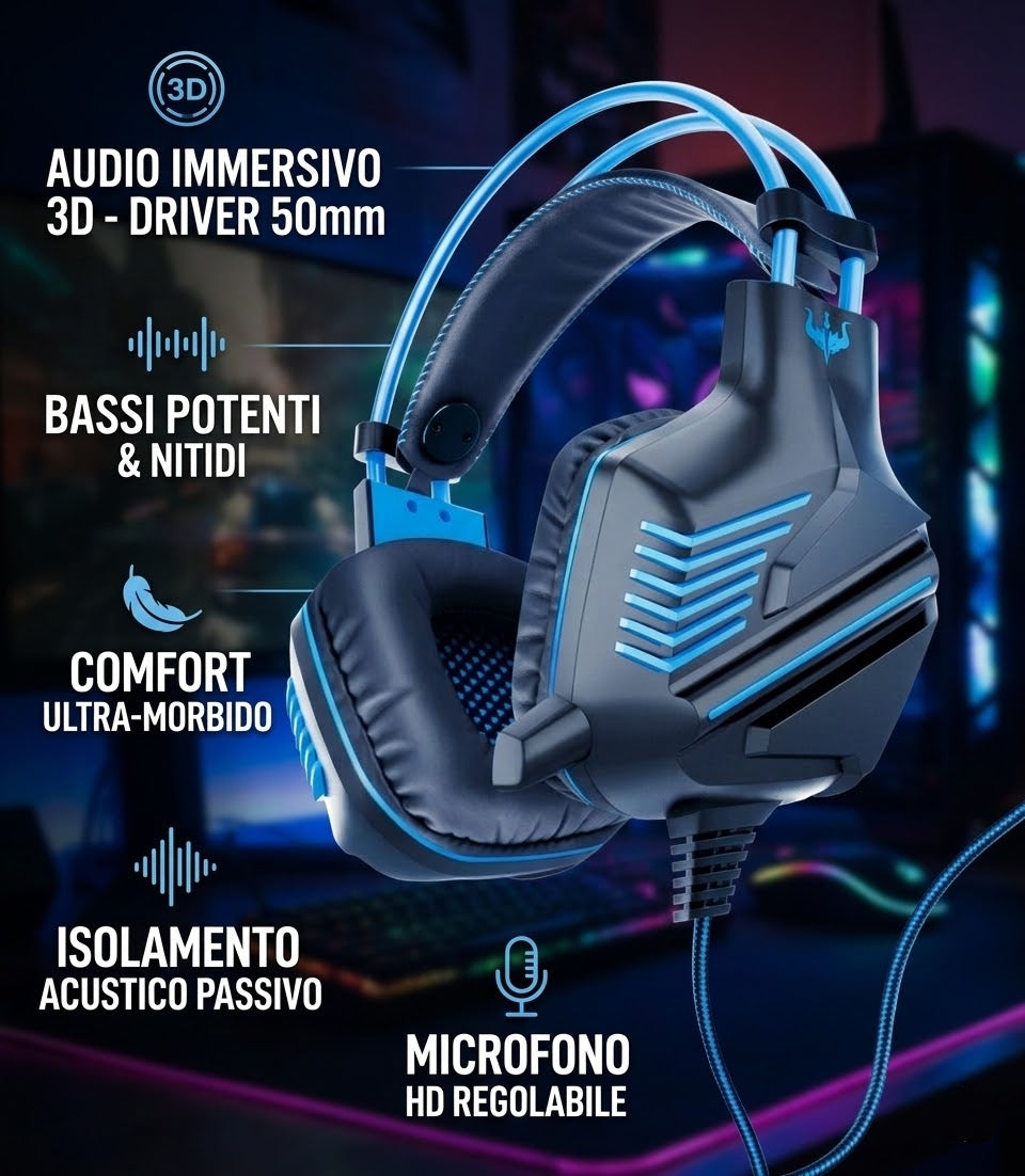 Connettore Jack 3.5mm 4 pin per compatibilità PS5, Xbox, PC e Mobile.