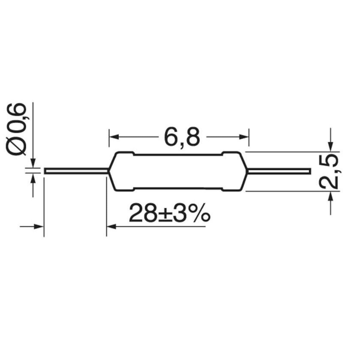 Resistenza 56 Ohm 1/4W 5% Strato di Carbone Assiale | Resistore 56 Ohm PTH