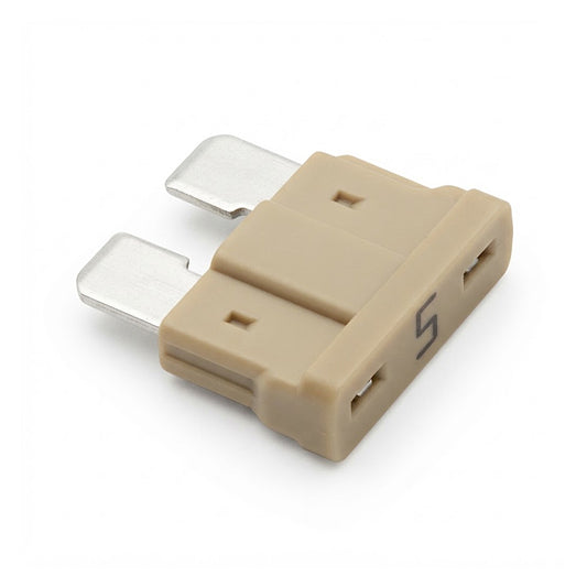 Fusibile a lama standard 19mm da 5A beige 32V per protezione impianti auto, moto e veicoli industriali