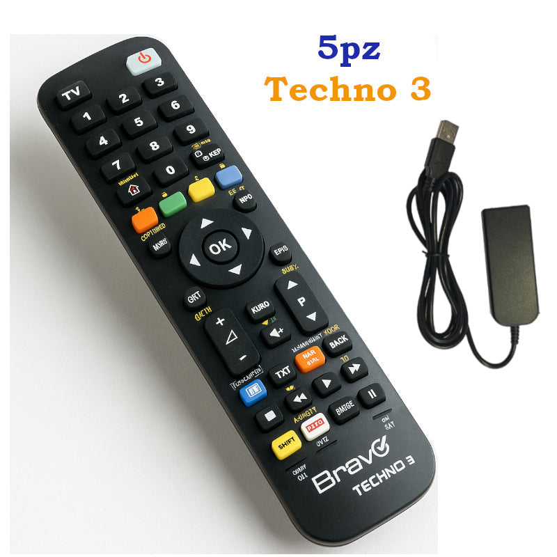Kit da 5 telecomandi Bravo Techno3 con programmatore USB