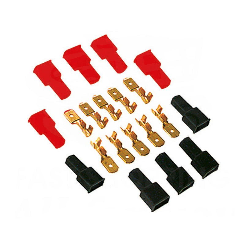 Kit Faston Maschio a Crimpare con Coprifaston | Varie Misure (4.8mm & 6.35mm)