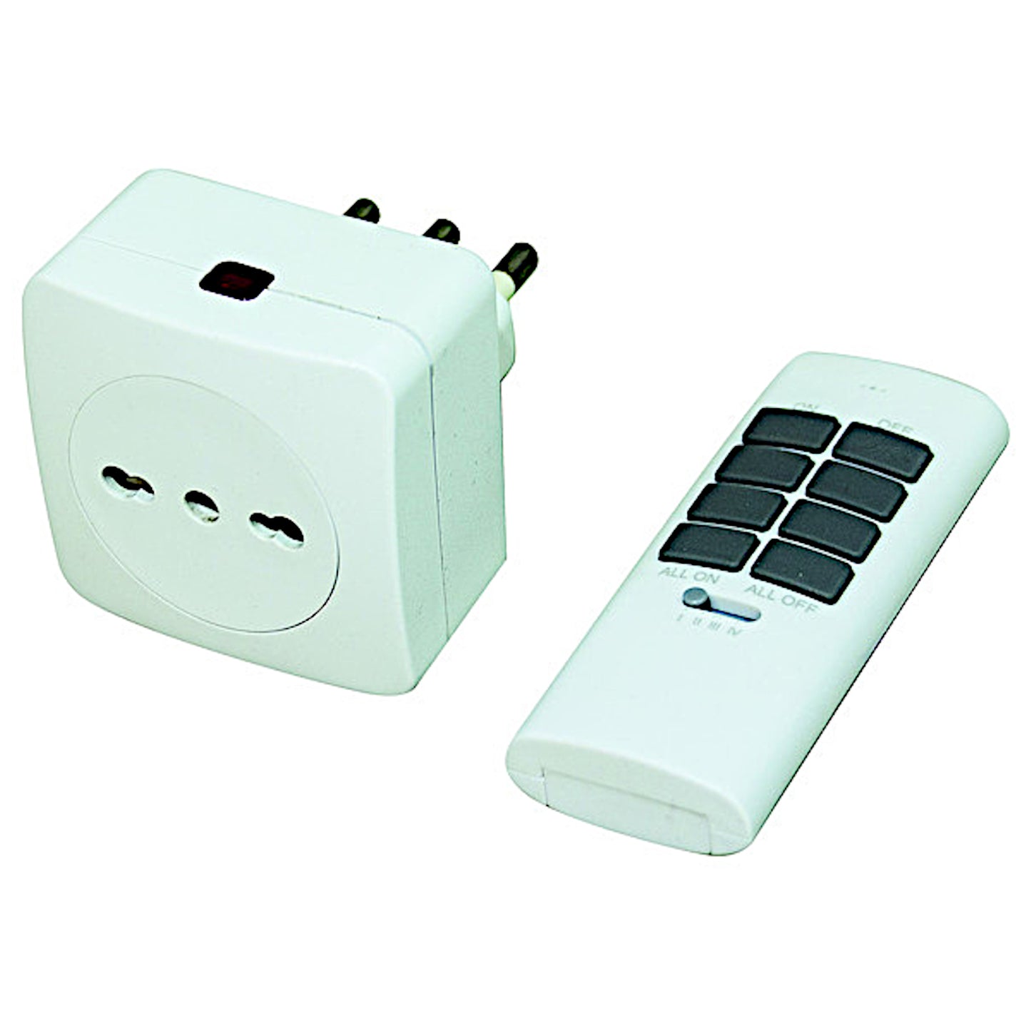 Kit presa wireless da 2000W con radiocomando a 12 canali e autoapprendimento, ideale per controllare elettrodomestici e luci a distanza.