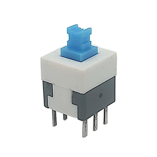 Microdeviatore a pulsante ON-OFF per computer e circuiti elettronici con attacco per circuito stampato PCB