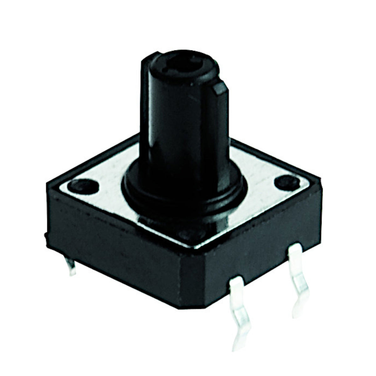 Micropulsante tattile per PCB 12x12mm con 4 pin e altezza 11.6mm con corpo in termoplastica