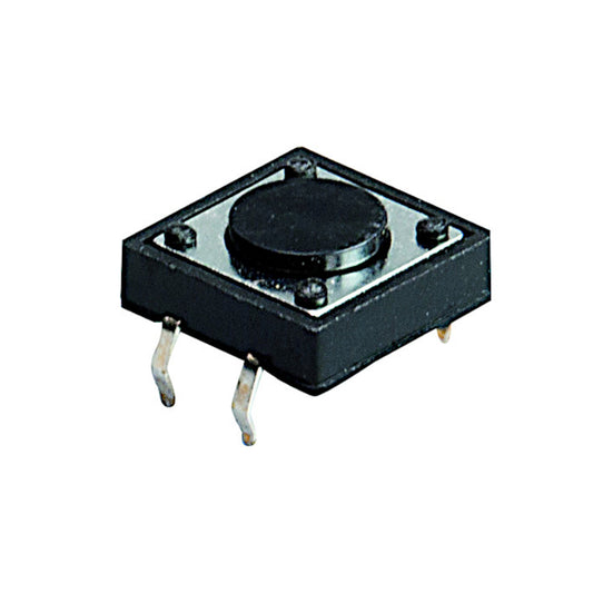 Micropulsante tattile per PCB 12x12mm con 4 pin e altezza ridotta 4.3mm con corpo in termoplastica