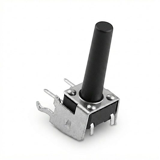 Micropulsante tattile orizzontale per PCB 6x6mm con 4 pin e altezza 15.85mm con corpo in termoplastica