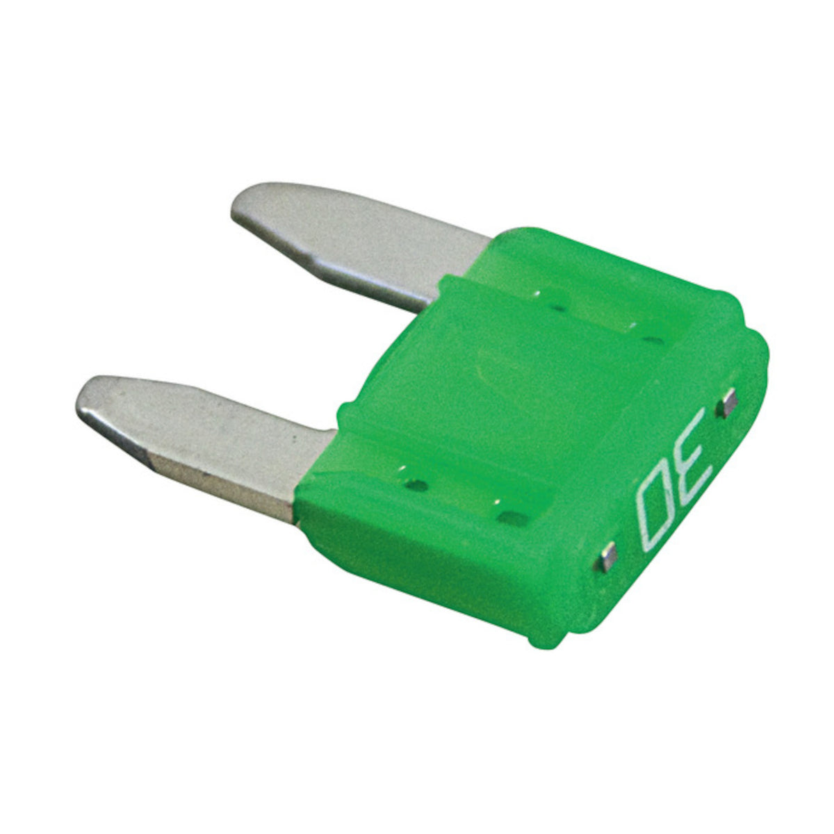 Mini fusibile a lama da 30A verde 32V per protezione impianti elettrici auto, moto e camper