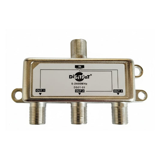 Partitore TV SAT 3 vie 5-2400 MHz schermato con connettori F per impianti antenna SKU 55/06175-00