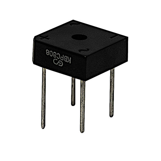 Ponte di diodi raddrizzatore KBPC808 8A 800V con terminali a saldare per montaggio verticale su circuito stampato