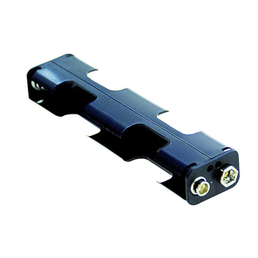 Portabatterie per 4 pile stilo AA in plastica con terminali a connettore a bottone per circuiti e prototipi
