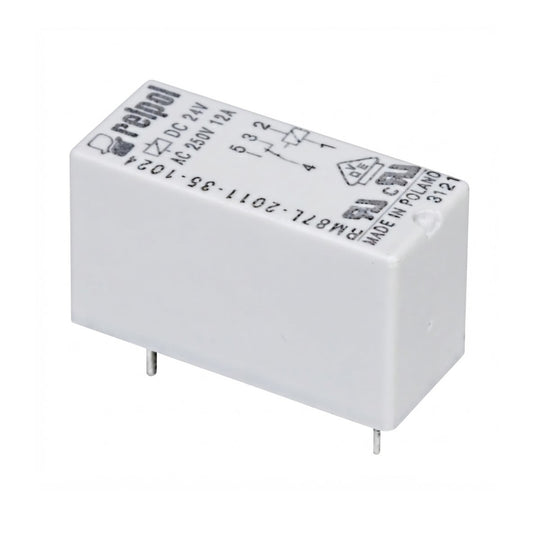 Relè elettronico di potenza Relpol RM87L 24VDC 12A SPDT con contatti AgNi per circuito stampato