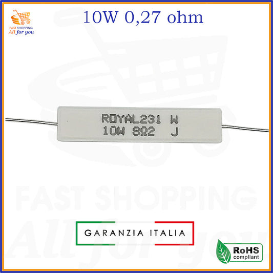 Resistenza ceramica 0,27 Ohm 10W ROYAL