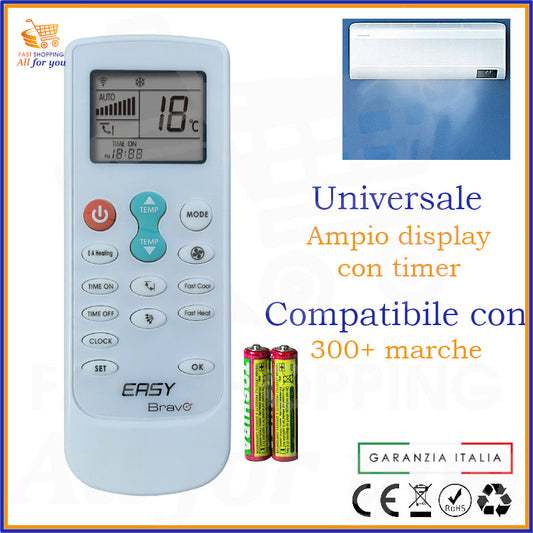 Telecomando Universale Bravo Easy per Condizionatore con Display Acceso