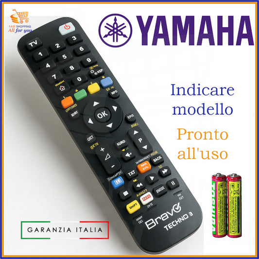 Telecomando universale Bravo Techno 3 compatibile Yamaha con programmazione e pile incluse