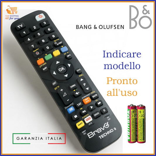 Telecomando universale Bravo Techno 3 compatibile con TV Bang & Olufsen programmabile fino a 3 dispositivi