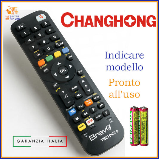 Telecomando universale Bravo Techno 3 compatibile con televisori Changhong